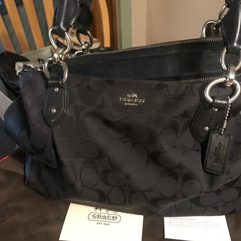 Coach Black Monogram Shoulder bag
